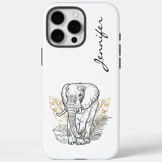 Coques Case-Mate iPhone iPhone chic moderne Elephant (Verso)