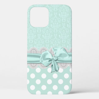 Case-Mate iPhone Case iPhone damassé vert menthe chic