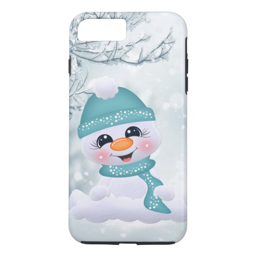 Coques Case-Mate iPhone iPhone de fête de vacances de bonhomme de neige de (Dos)