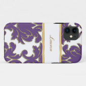 Coques Case-Mate iPhone iPhone de monogramme de damassé 5 cas (Dos (Horizontal))