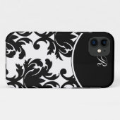 Coques Case-Mate iPhone iPhone de monogramme de damassé 5 cas (Dos (Horizontal))