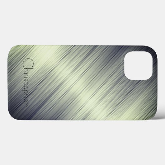 Coques Case-Mate iPhone Iphone d'impression en acier inoxydable vert titan (Verso (horizontal))