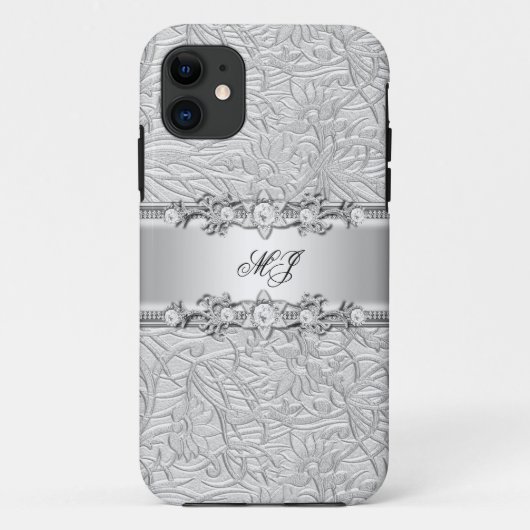 Coques Case-Mate iPhone iPhone Élégant Classe Argent Blanc (Dos)