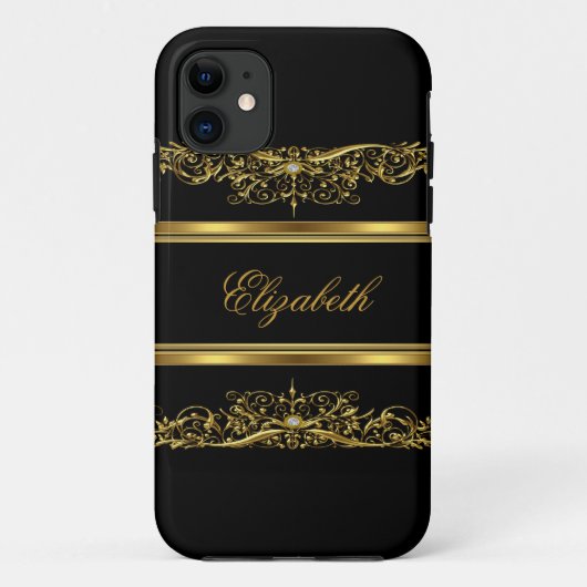 Coques Case-Mate iPhone iPhone Élégant Classe Or Floral (Dos)