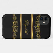 Coques Case-Mate iPhone iPhone Élégant Classe Or Floral (Dos (Horizontal))