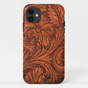 Coques Pour iPhone iphone en cuir usiné floral de style