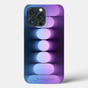 Case-Mate iPhone Case Iphone personnalisé bleu Radial Texture 15