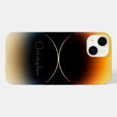Coques Case-Mate iPhone Iphone Personnalisé orange Radial Texture 15 (Verso (horizontal))