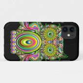 Coques Case-Mate iPhone iPhone psychédélique de Popart de hibou 5 cas (Dos (Horizontal))