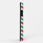 Coques Case-Mate iPhone iPhone rouge et vert 5 de monogramme de Chevron de (Dos/Droite)