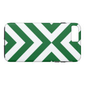 Coques Case-Mate iPhone iPhone vert-foncé et blanc de chevrons 8/7 cas (Dos (Horizontal))