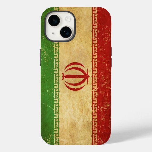 Coques Case-Mate iPhone Iran - Drapeau Vintage (Verso)