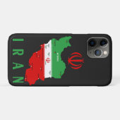Coques Case-Mate iPhone Iran Map with Flag and Emblem (Dos (Horizontal))