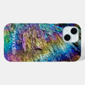 Coques Case-Mate iPhone Iridescence couleur arc-en-ciel rare photo minéral (Verso (horizontal))