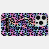 Coques Case-Mate iPhone Iridescent Leopard Print Monogrammed (Verso (horizontal))