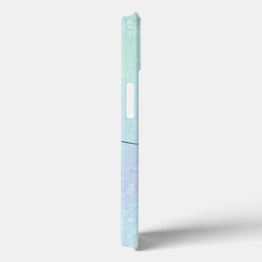 Coques Case-Mate iPhone Iridescent Pastel Holographic Glitter monogrammed (Verso / Droite)