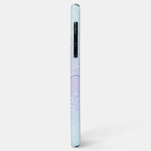 Coques Case-Mate iPhone Iridescent Pastel Holographic Glitter monogrammed (Dos/Gauche)