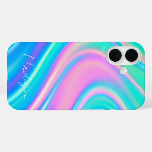 Coques Case-Mate iPhone Iridescent Wave Flow (Verso (horizontal))