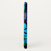 Coques Case-Mate iPhone Iridescente Bleu Vert Violet Marbré Beau (Dos/Droite)