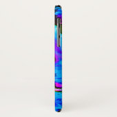 Coques Case-Mate iPhone Iridescente Bleu Vert Violet Marbré Beau (Dos/Gauche)