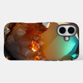 Coques Case-Mate iPhone Iridescente éclate Citrine Abstraite Topaz Crystal (Verso (horizontal))