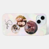 Coques Case-Mate iPhone Iridescente Faux Holographie de luxe Photo (Verso (horizontal))