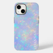 Coques Case-Mate iPhone Iridescente Faux Opal avec nom personnalisable (Verso)