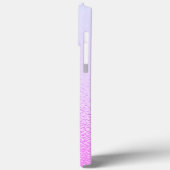 Coques Case-Mate iPhone Iridescente Girly rose Shimmer Nom personnalisé (Verso / Gauche)