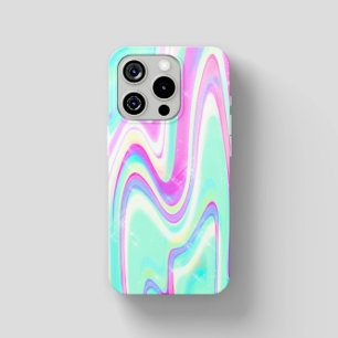 Coque iPhone 15 Pro Max Iridescente Holographique Liquide Swirl