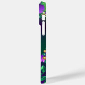 Coques Case-Mate iPhone Iridescente mardi gras arrière - plan avec perles (Verso / Gauche)