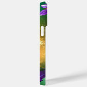 Coques Case-Mate iPhone Iridescente mardi gras arrière - plan avec perles (Verso / Droite)