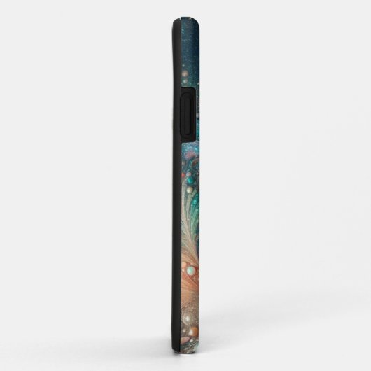 Coques Case-Mate iPhone Iridescente Turquoise Et Peach Parties scintillant (Dos/Droite)