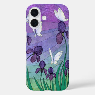 Coques iPhone 16 iris et papillons