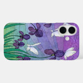 Coques Case-Mate iPhone iris et papillons (Verso (horizontal))