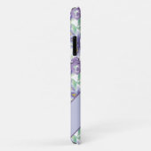 Coques Case-Mate iPhone Iris Floral Aquarelle Violet Jaune Monogramme   (Dos/Droite)