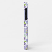 Coques Case-Mate iPhone Iris Floral Aquarelle Violet Jaune Monogramme   (Dos/Gauche)