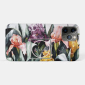 Coques Case-Mate iPhone Iris Flower Garden Aquarelle Personnaliser (Dos (Horizontal))
