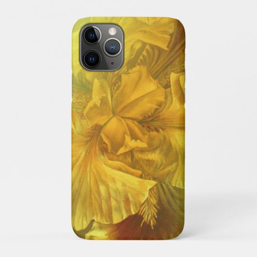 Coques Case-Mate iPhone Iris intérieur beauté chaude jaune (Dos)