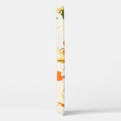 Coques Case-Mate iPhone Iris orange : motif floral transparent (Verso / Droite)