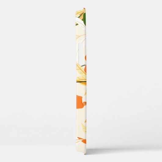 Coques Case-Mate iPhone Iris orange : motif floral transparent (Verso / Droite)