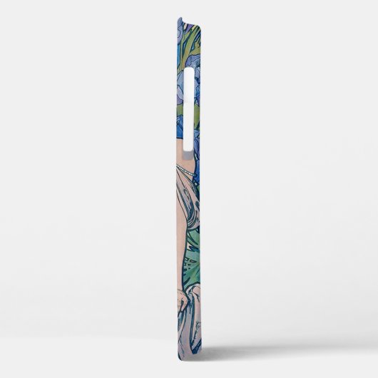 Coques Case-Mate iPhone Iris (Quatre Fleurs), Alphonse Mucha (Verso / Gauche)