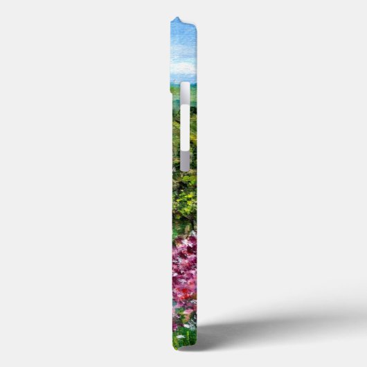 Coques Case-Mate iPhone IRISES EN Toscane, Champs de fleurs violettes pays (Verso / Gauche)