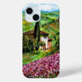 Coques Case-Mate iPhone IRISES EN Toscane, Champs de fleurs violettes pays (Verso)