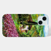 Coques Case-Mate iPhone IRISES EN Toscane, Champs de fleurs violettes pays (Verso (horizontal))