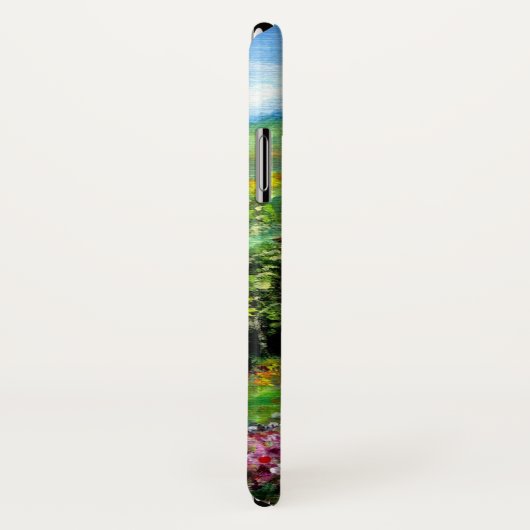 Coques Case-Mate iPhone IRISES EN Toscane, Champs de fleurs violettes pays (Dos/Droite)