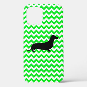 Case-Mate iPhone Case Irish Green Chevron avec Dachshund