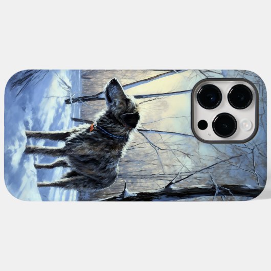 Coques Case-Mate iPhone Irish Wolfhop Laisser neiger Noël (Verso (horizontal))