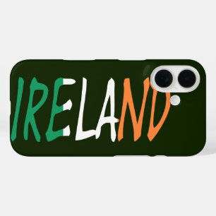 Coques iPhone 16 Irlande superposée sur l'élément drapeau irlandais