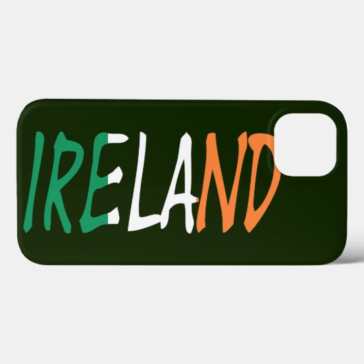 Coques Case-Mate iPhone Irlande superposée sur l'élément drapeau irlandais (Verso (horizontal))