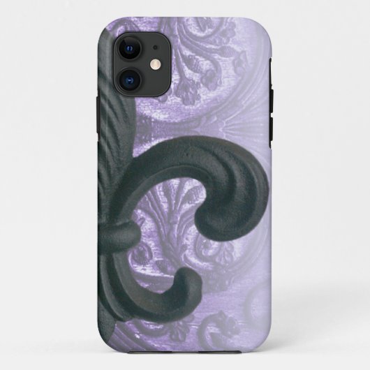 Coques Case-Mate iPhone iron fleur de lis "lilas" (Dos)